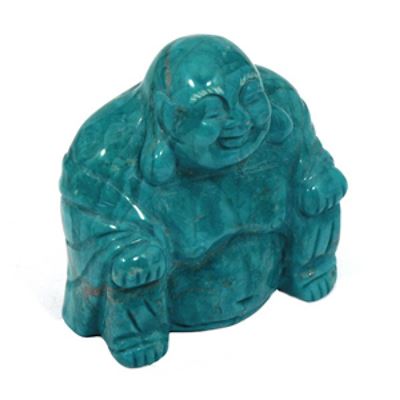 Chrysocolla Howlite Buddha 50mm